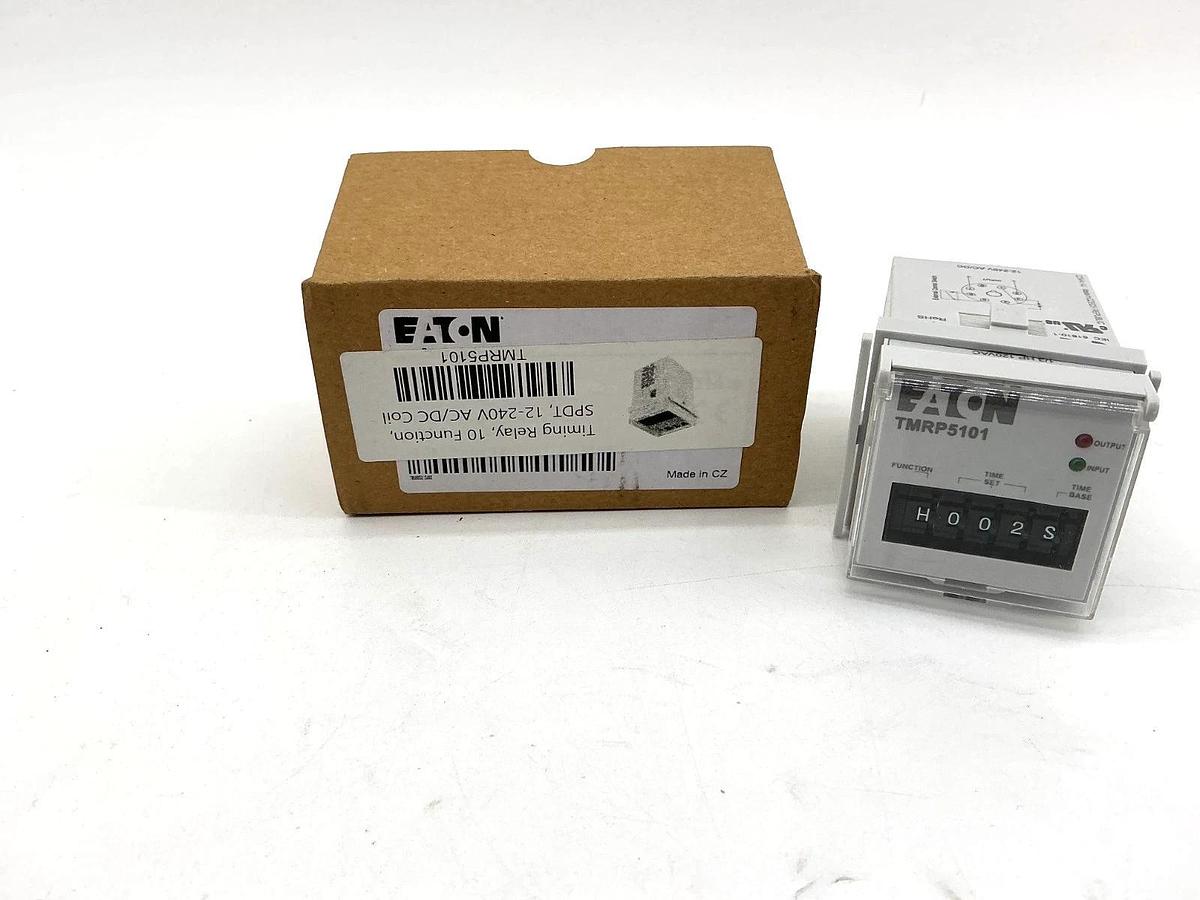 New Eaton TMRP5101 Timing Relay 10-Function 12-240V AC/DC Coil SPDT 8-Pin