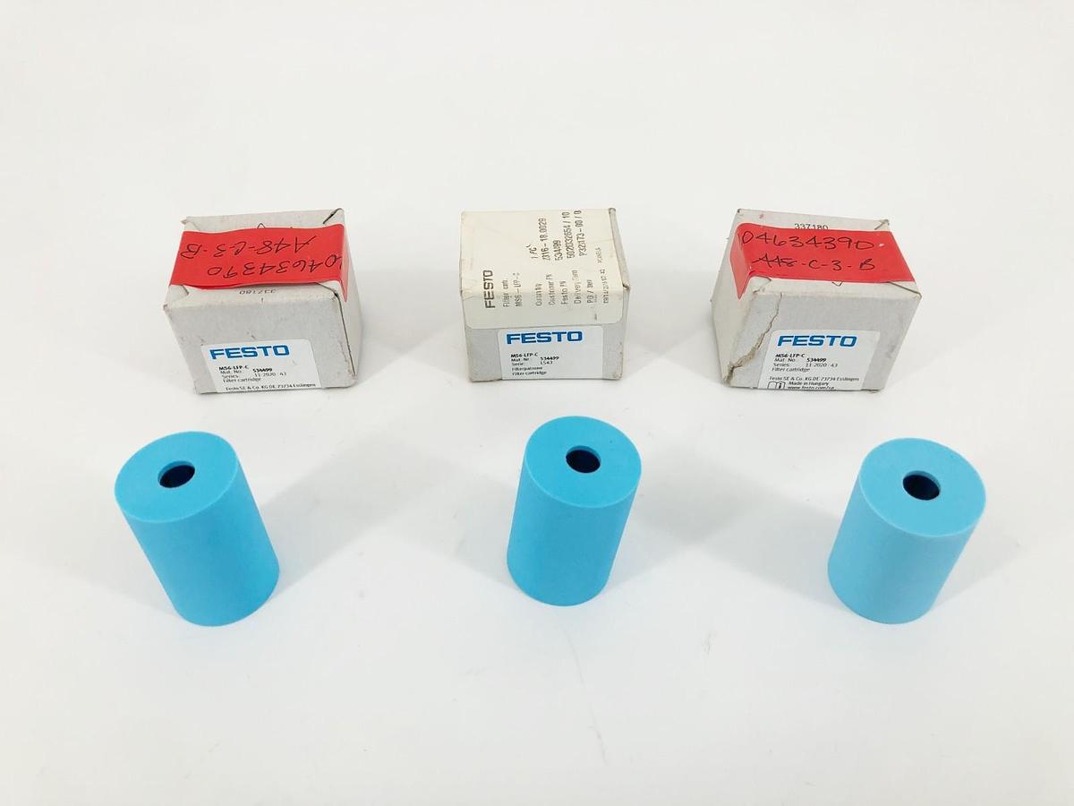 Lot of 3 New Festo MS6-LFP-C Filter Cartridge 5 Micron Size 6 534499