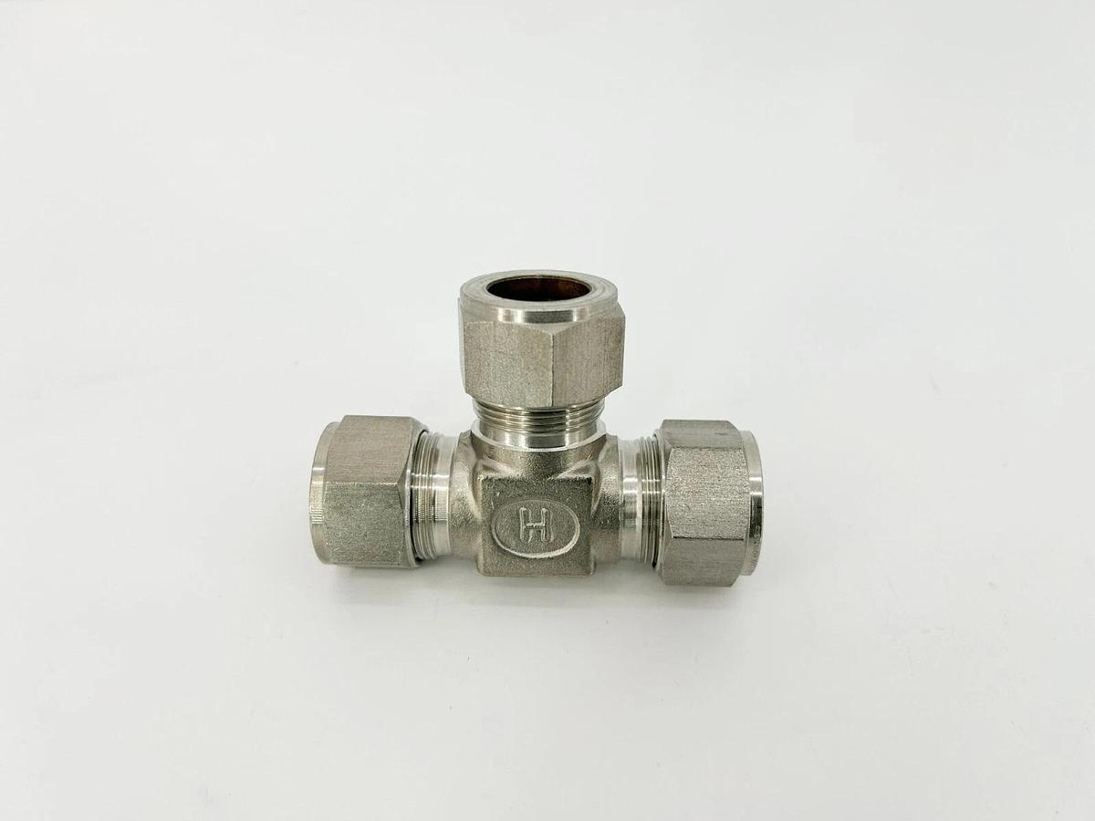 New Gyrolok 18TTT316MM Union Tee, 18mm, Stainless Steel
