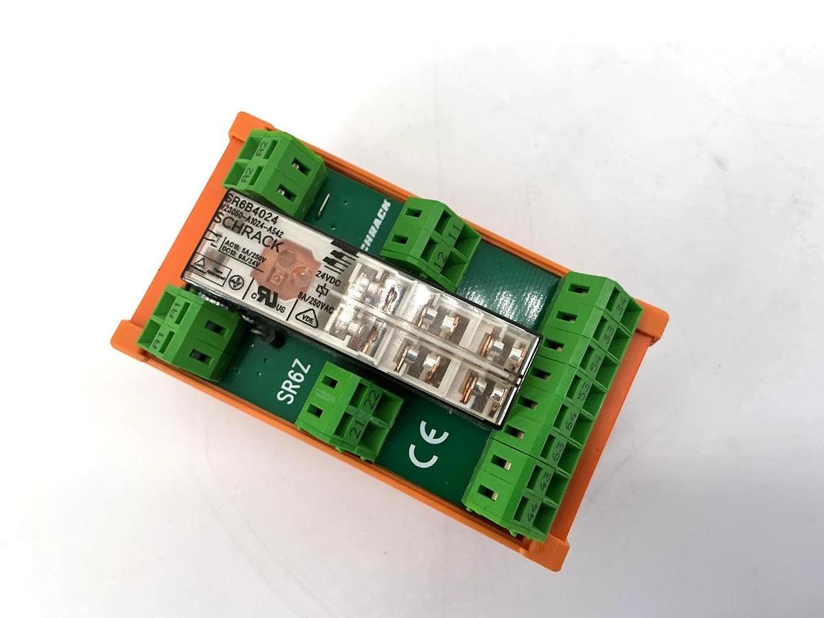 New Schrack SR6ZB024 Safety Relay DIN Rail 8A 250VAC 24VDC - No Box
