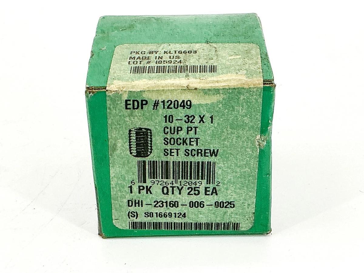 New Lot of 100 Decorah LLC DHI-23160-006-0025 Cup PT Socket Set Screw 10-32 X1