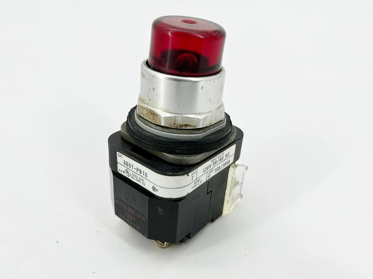 Used Allen Bradley 800T-PB16 Pushbutton 30.5M Momentary Contact Red