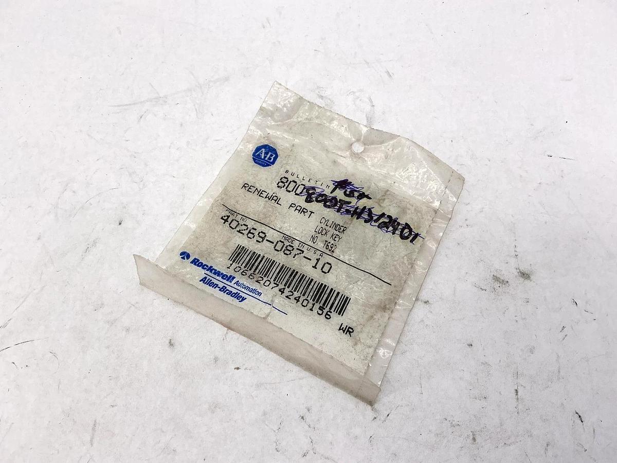 New Allen Bradley 40269-087-10 Renewal Part Cylinder Lock Key No. T692