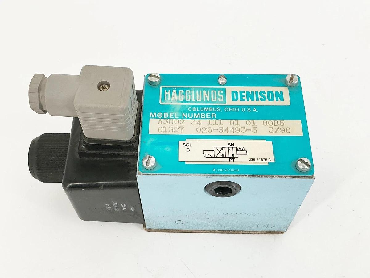 New Denison A3D02-34-111-01-01-00B5 Solenoid Valve 115V 60Hz 026-34493-5 No Box