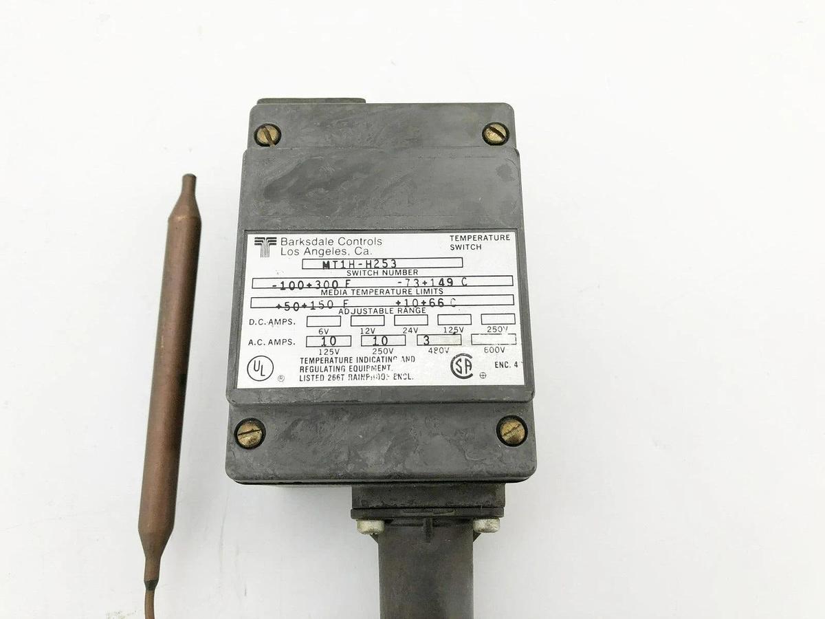 New Barksdale MT1H-H253 Temperature Switch 125/250/480VAC