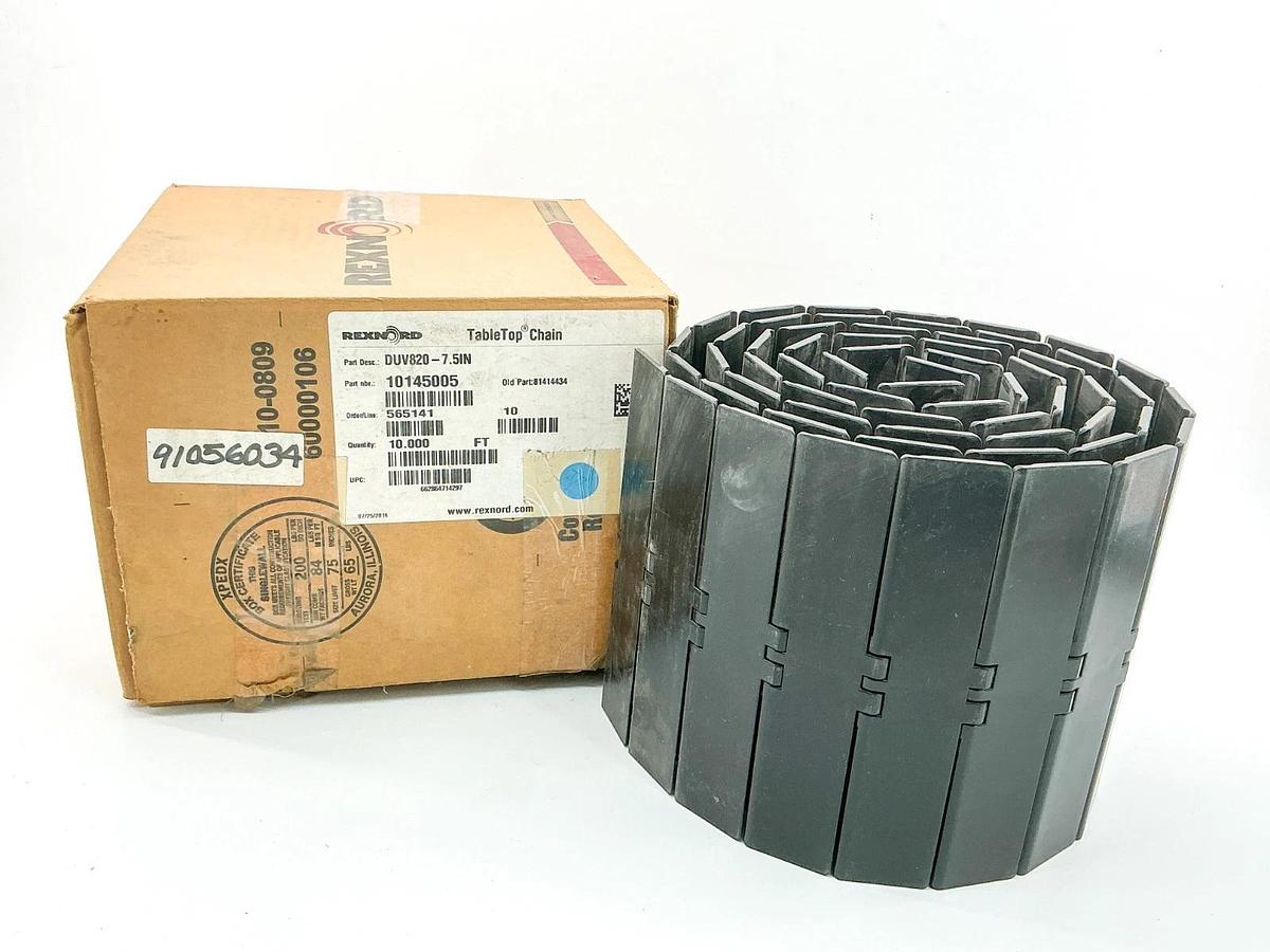 New Rexnord DUV820-7.5IN TableTop Chain 10FT 10145005 81414434