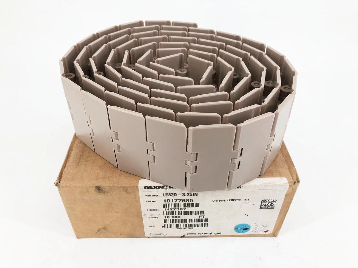 New Rexnord LF820-3.25IN TableTop Chain 10 FT. 10177685  LF820K3-1/4
