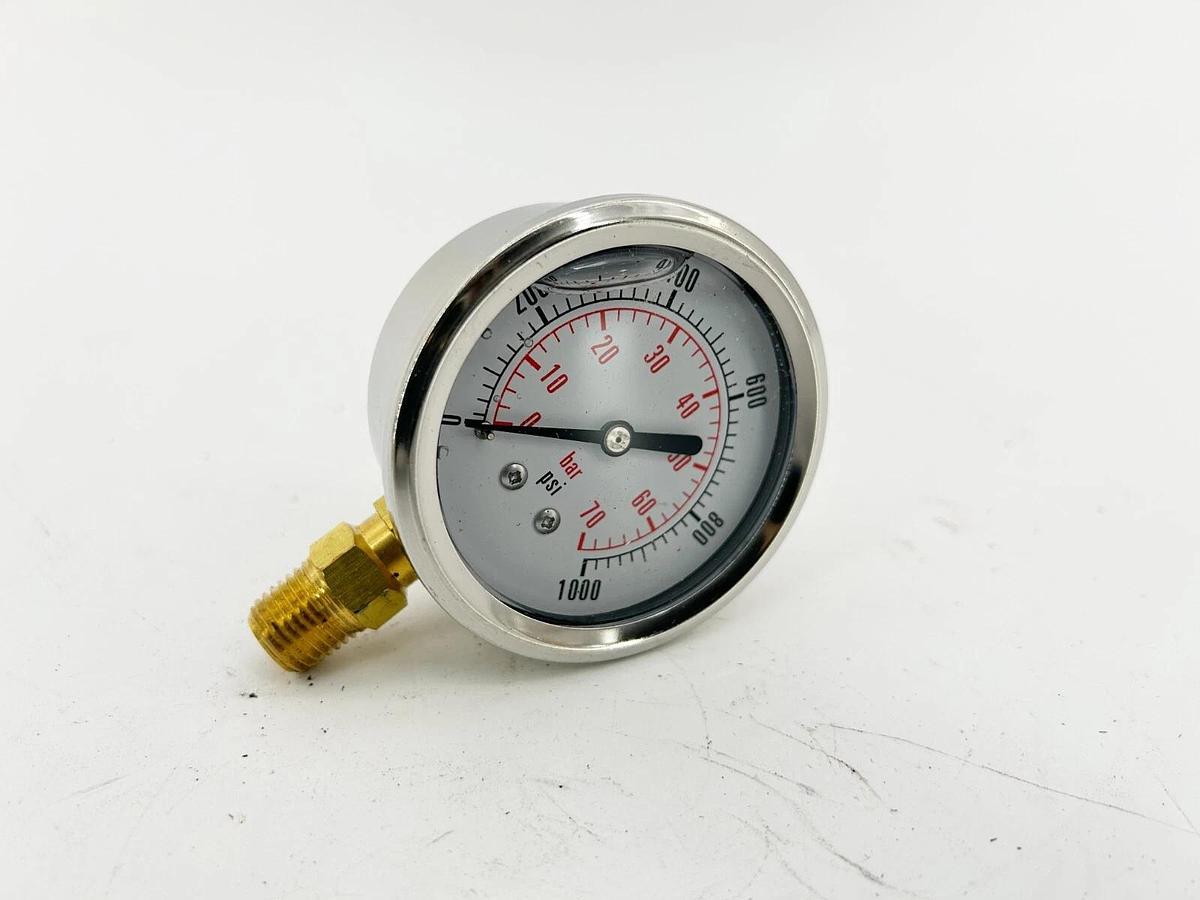 New Dynamic Fluid CF1P-070A Pressure Gauge 1000PSI