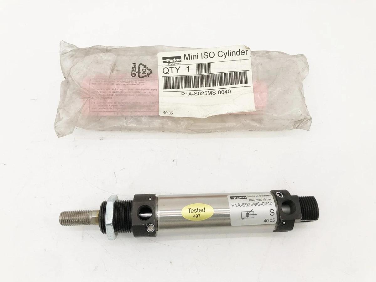 New Parker P1A-S025MS-0040 Mini ISO Cylinder 25mm Bore 40mm Stroke