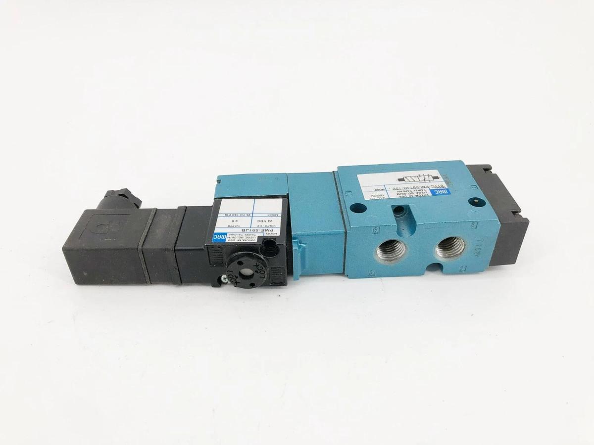Used MAC Valves 811C-PM-591JB-152 Solenoid Valve 24VDC PME-591JB (For Parts Only)