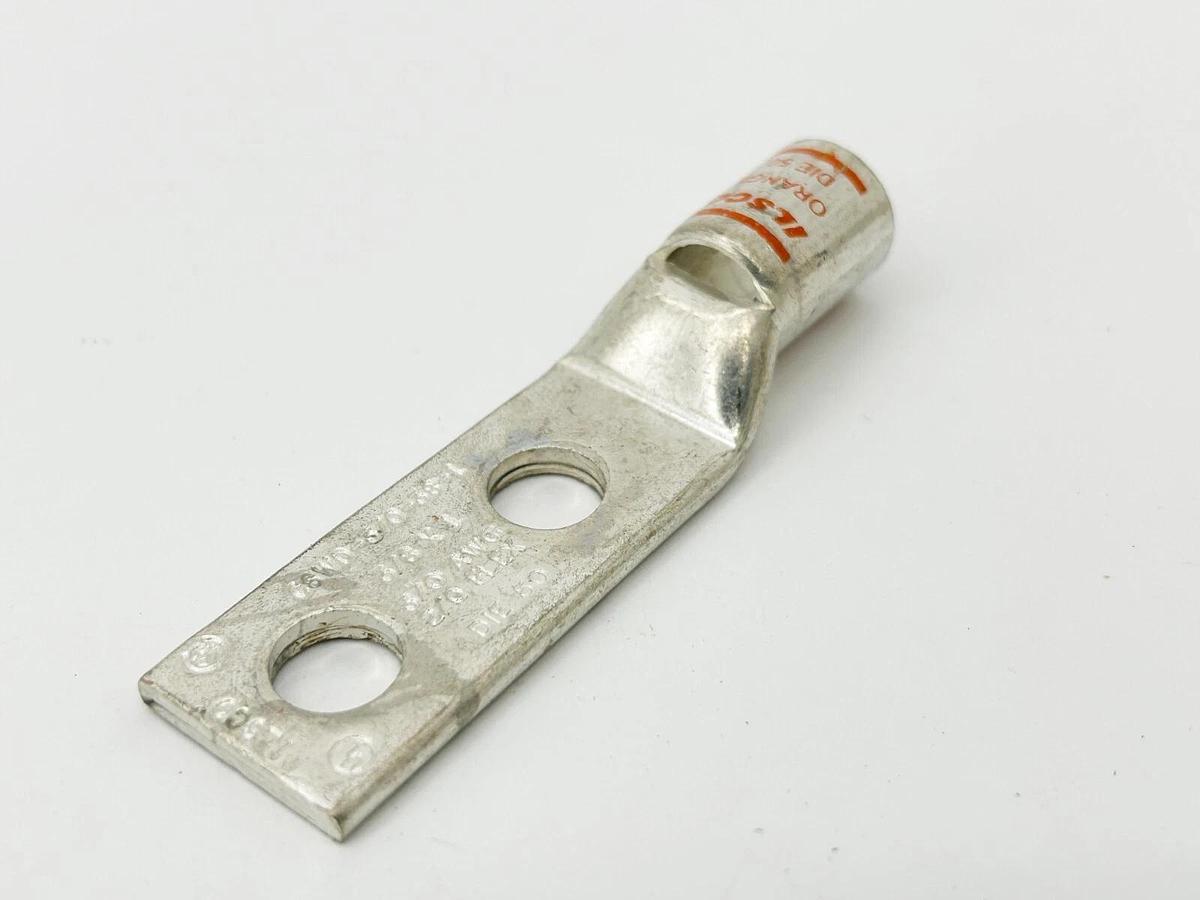 New Lot of 2 Ilsco CSWD-3/0-38-1 Copper Compression Lug 3/0 AWG Short Barrell