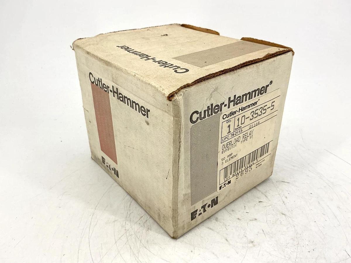 New Eaton Cutler-Hammer 10-3535-5 Overload Relay Eutectic Type ST 3-Element 50A