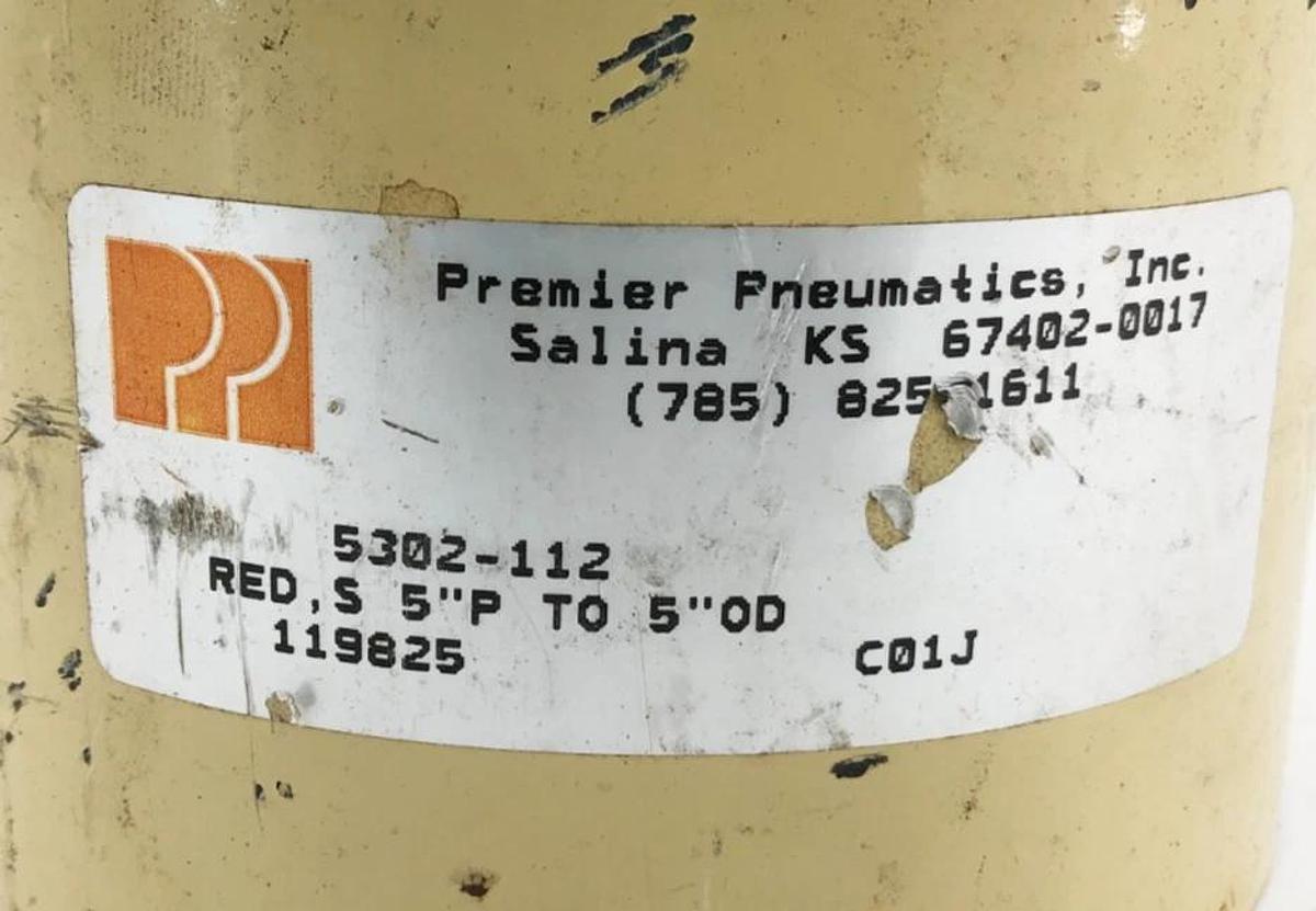 Used Premier Pneumatics 5302-112 Cable Route Red S 5" P To 5" OD