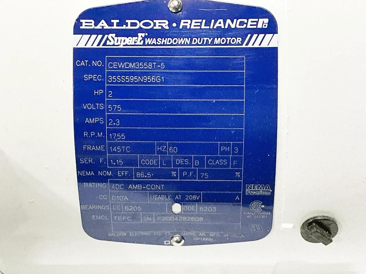 New Baldor CEWDM3558T-5 Electric Motor 2HP 575V 1755RPM 2.3A 3PH 145TC