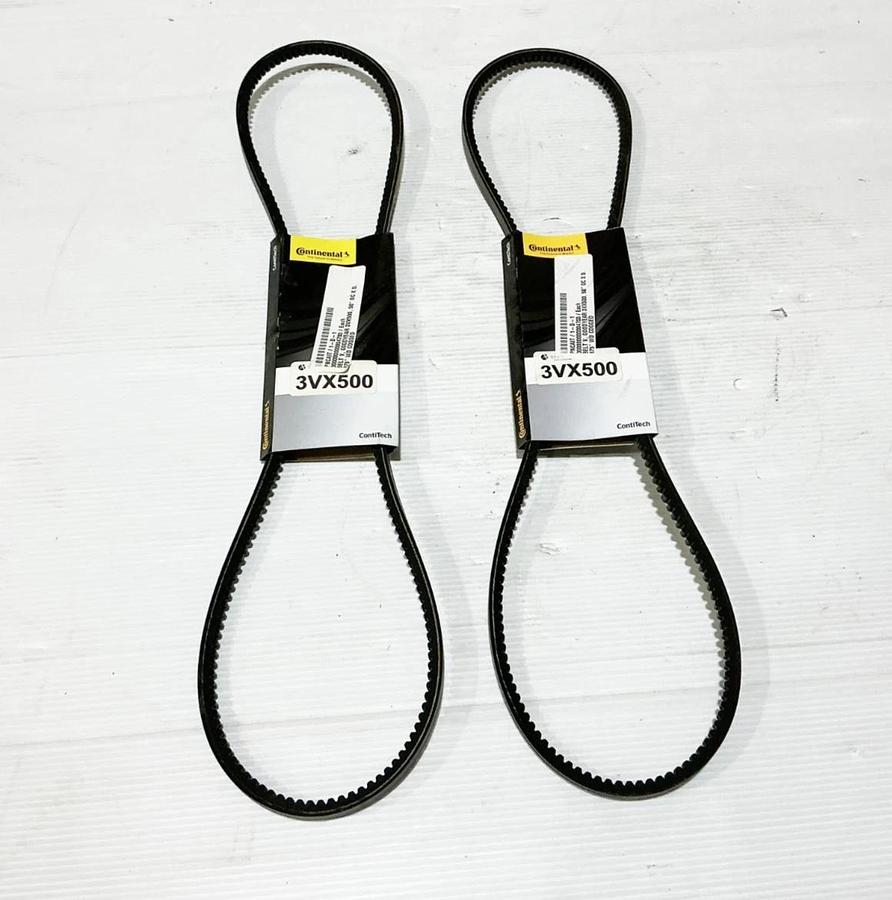 New Lot of 2 Continental 3VX500 Cogged V-Belt 50"OD 0.38" Width - No Box