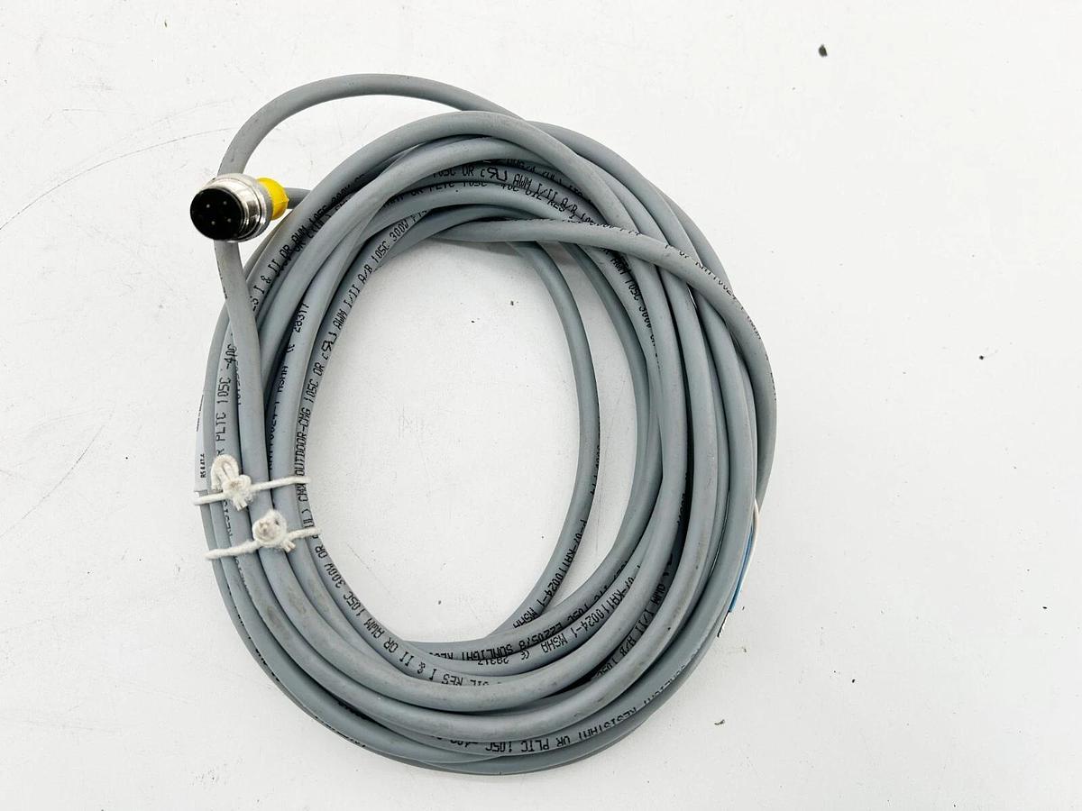 Used Turck RS 4.4T-6 Single Ended Cordset M12 Euro Fast 4 Wire 6M Length U2070