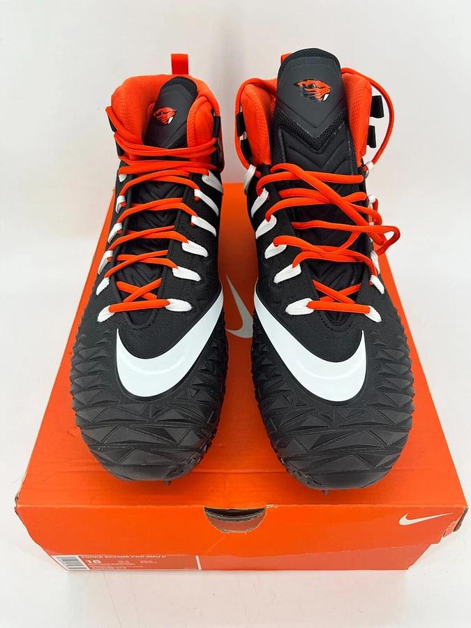 Nike Force Savage Pro SMU P Black/White/Orange Size 16 OSU Beavers Cleats
