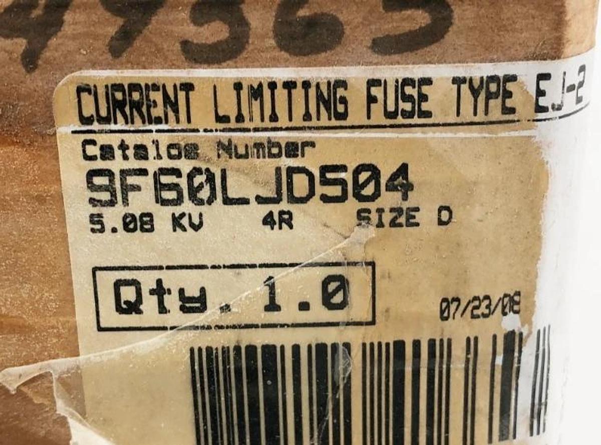 New GE General Electric 9F60LJD504 Fuse 370A 5.08KV 4R EJ-2D Sealed Box