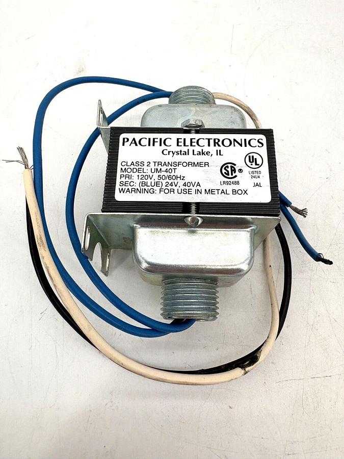 New Pacific Electronics Model UM-40T Class 2 Transformer 40VA Pri. 120V Sec. 24V