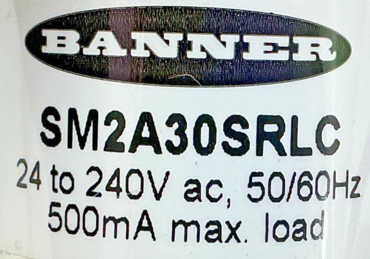 New Banner Engineering SM2A30SRLC Photoelectric Sensor 24-240VAC 28463