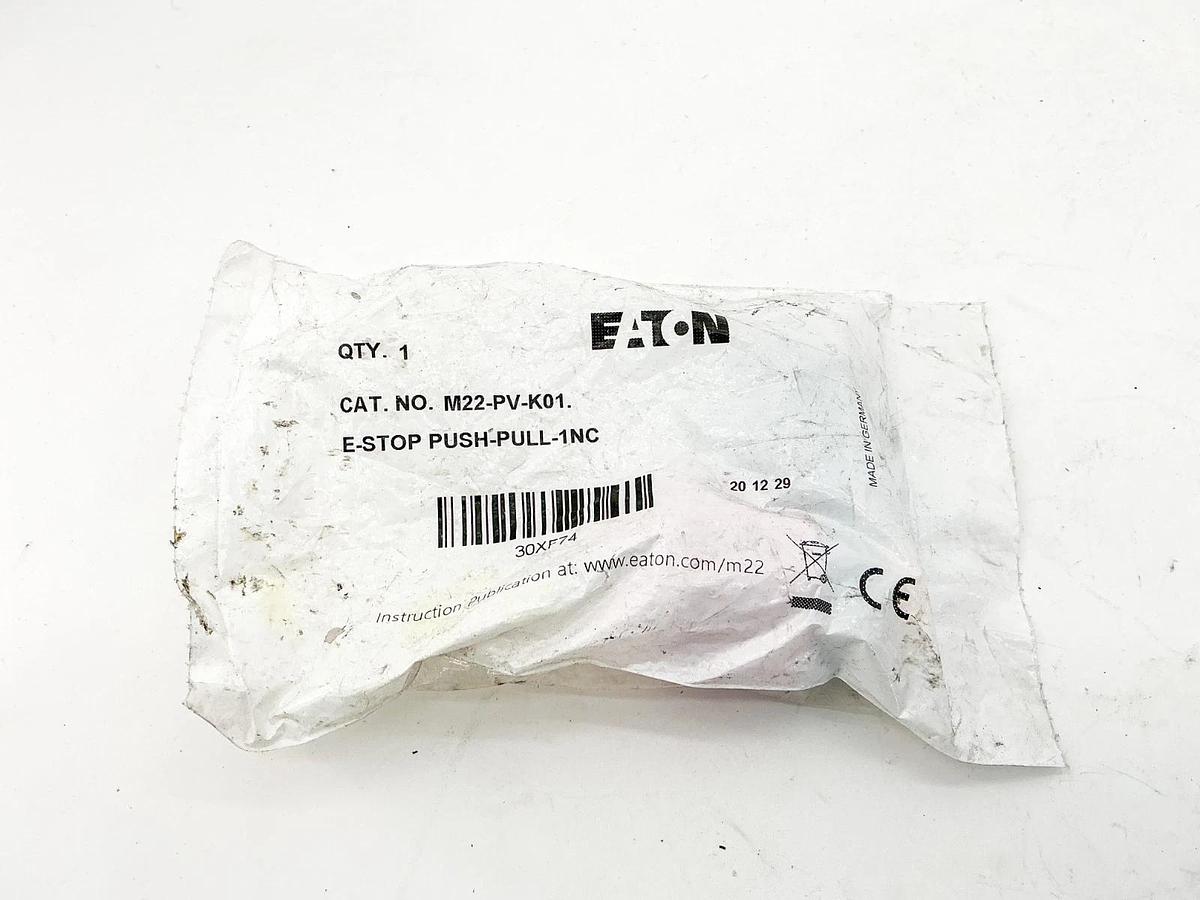 New Eaton M22-PV-K01 Emergency Stop Button Red 600V
