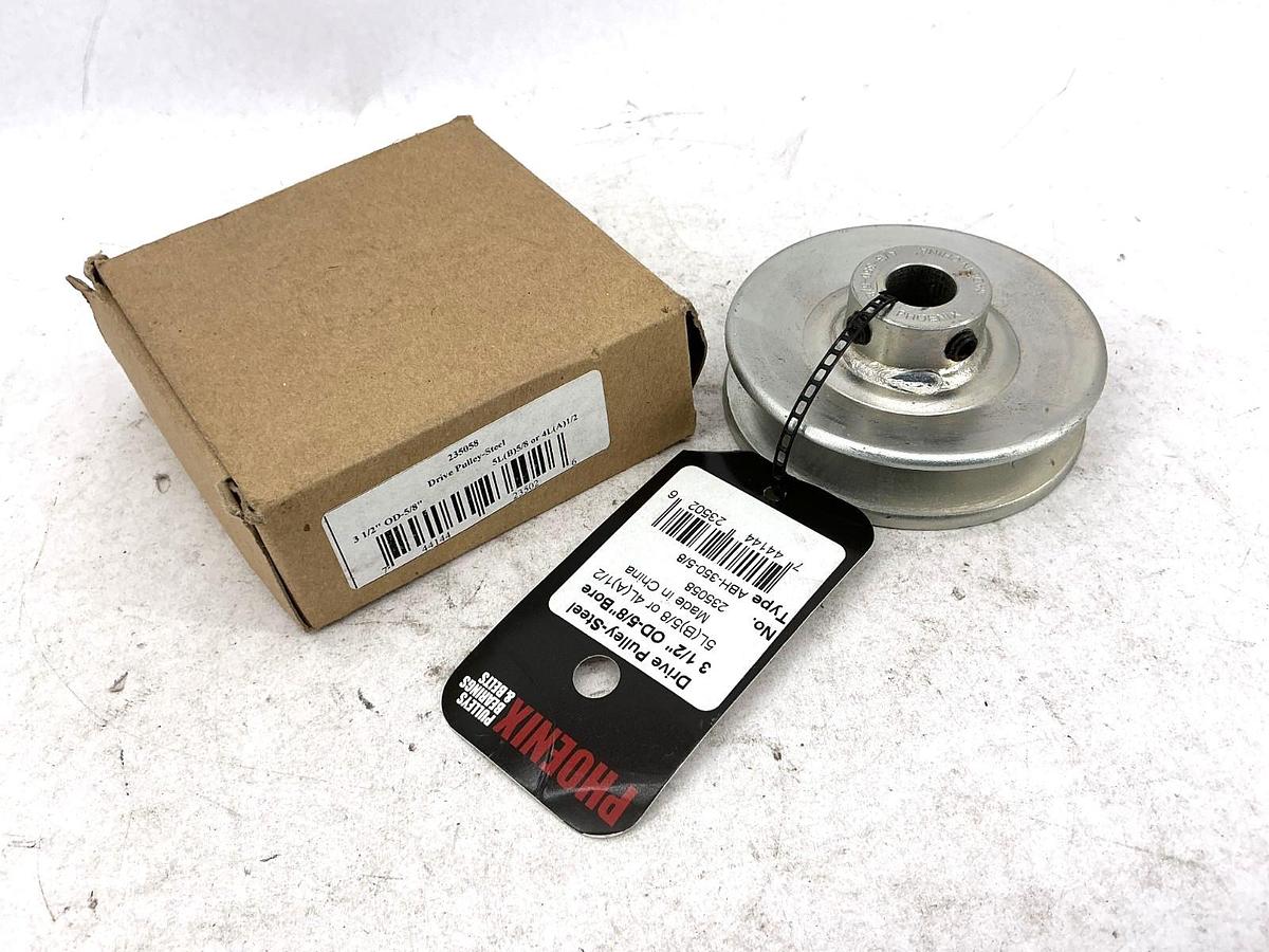 New Phoenix 235058 Drive Pulley-Steel 3-1/2" OD-5/8" 5L(B)5/8 or 4L(A)1/2