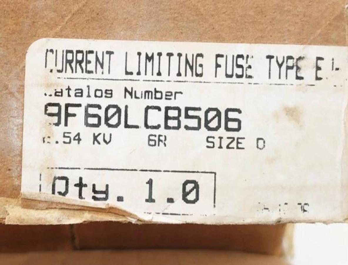 New GE General Electric 9F60LCB506 Fuse 2.54KV 170A 6R Curve 60Hz Size D