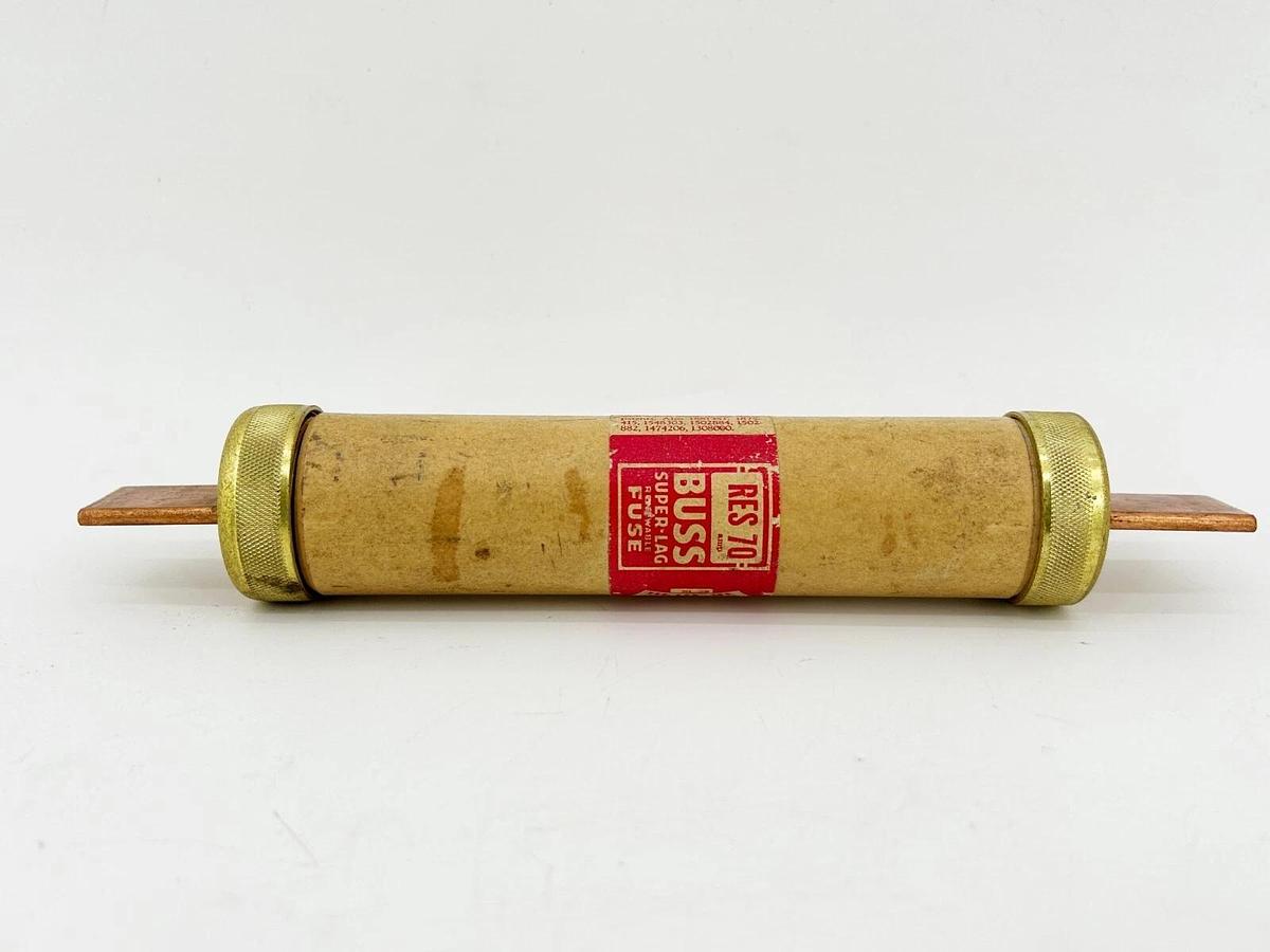 New Bussmann RES-70 Super Lag Renewable Fuse 70A 600V Class H