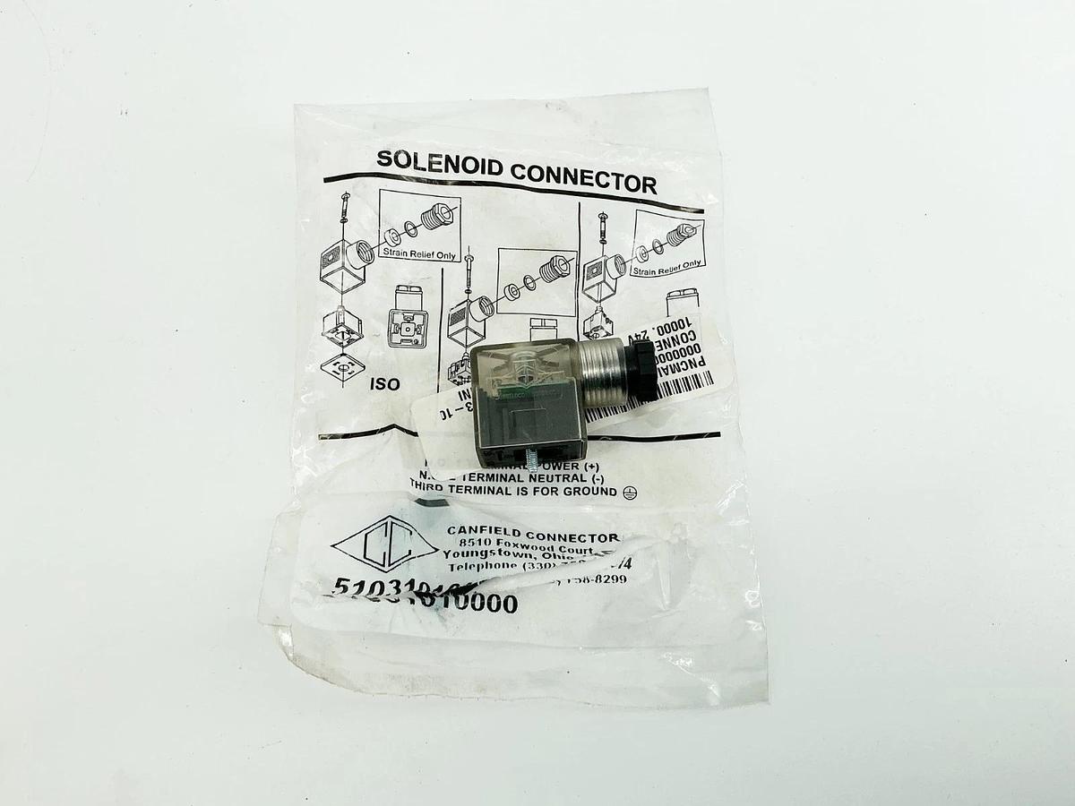 New Lot of 2 Canfield 51031010000 Solenoid Connector 6-48V 50/60Hz