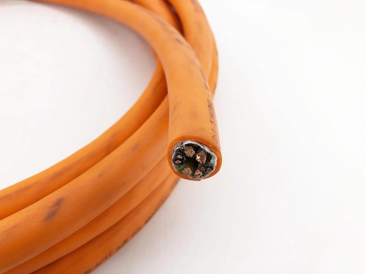 Used TE.CO. [4G6+(2x1) ST+(2x1,5) ST] ST Servo Cable Style 20234 Orange 18FT.
