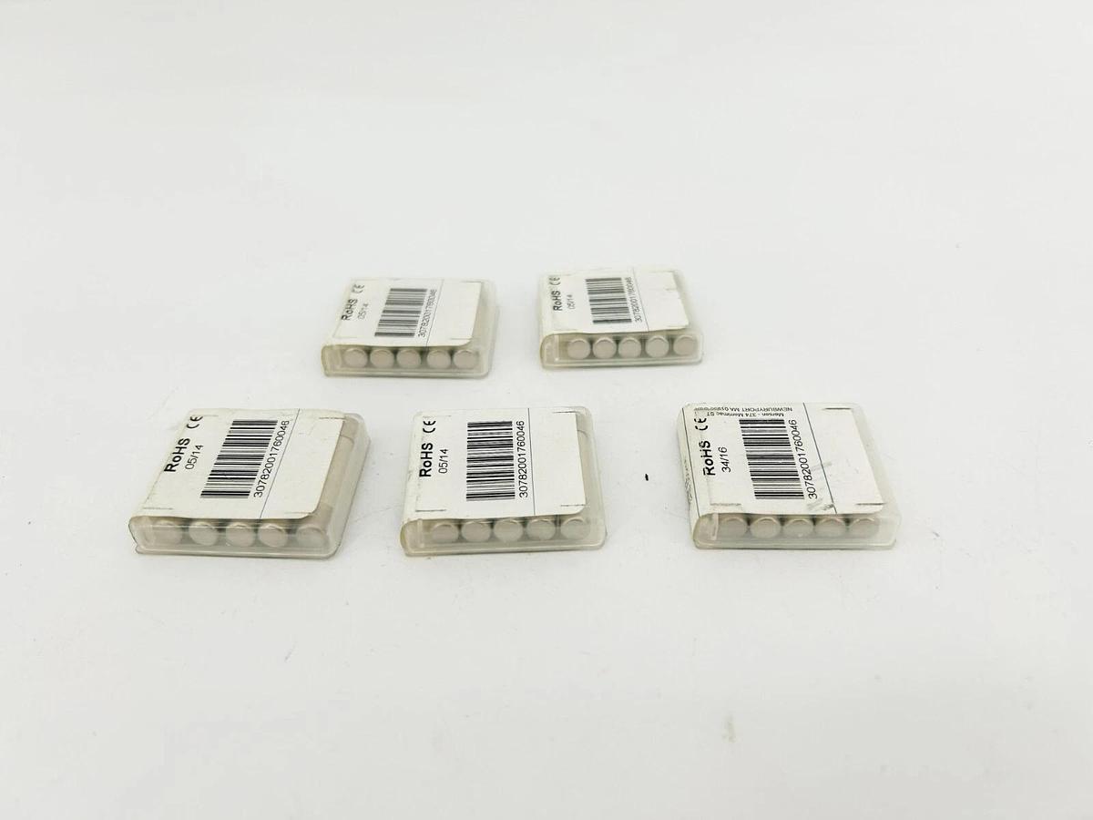 Lot of 25 New Mersen GAB1/2 Fast-Acting Fuses, 250VAC, 0.5A