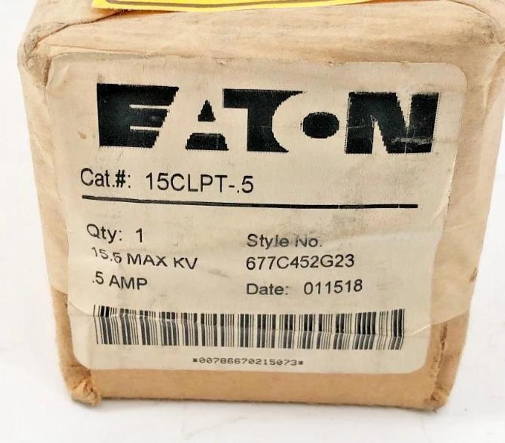 New Eaton 15CLPT-.5 Current Limiting Fuse 15.5 kV 0.5A 677C452G23