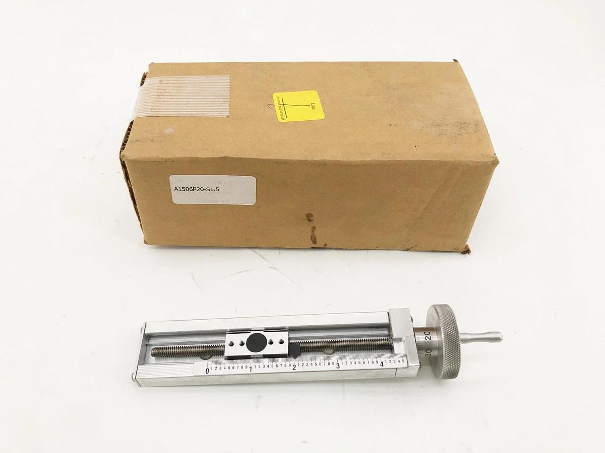 New Velmex A1506P20-S1.5 Unislide Manual Linear Actuator 4.5" Stroke 15 lbs Max