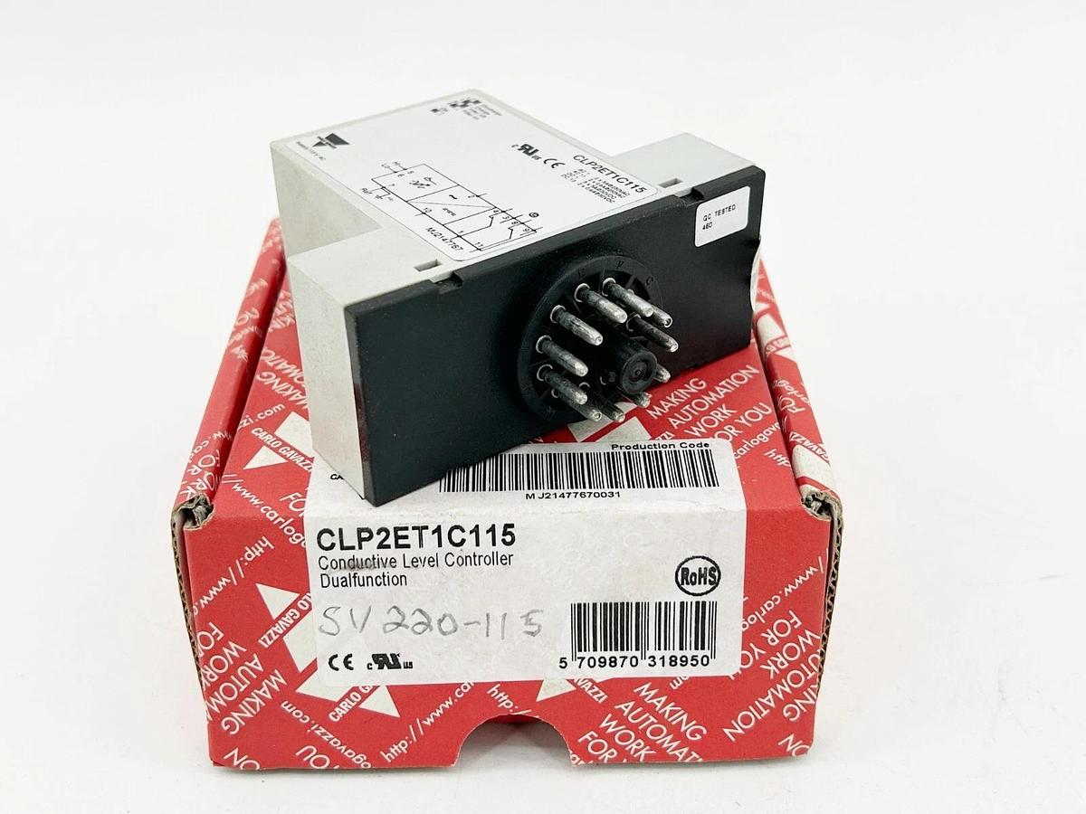 New Carlo Gavazzi CLP2ET1C115 Conductive Level Sensor 115Vac 50/60Hz 2P 11Pin