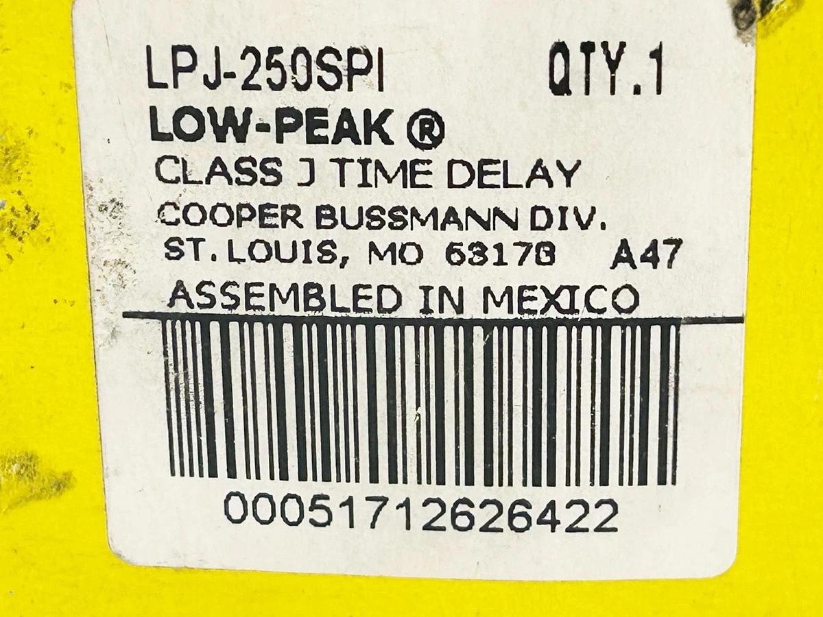 New Bussmann LPJ-250SPI Time Delay Fuse 250A 600V Class J