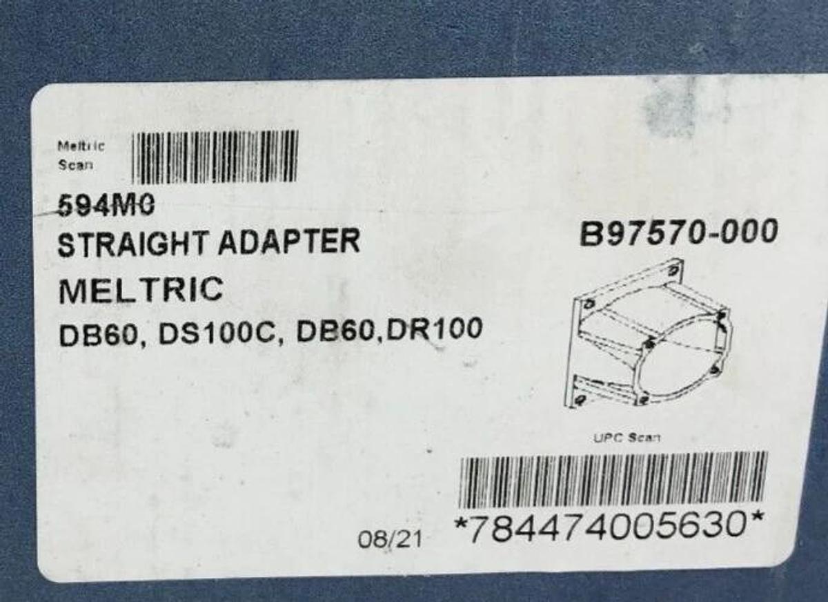New Meltric 594M0 Straight Adapter DB60 DS100C DB60 DR100