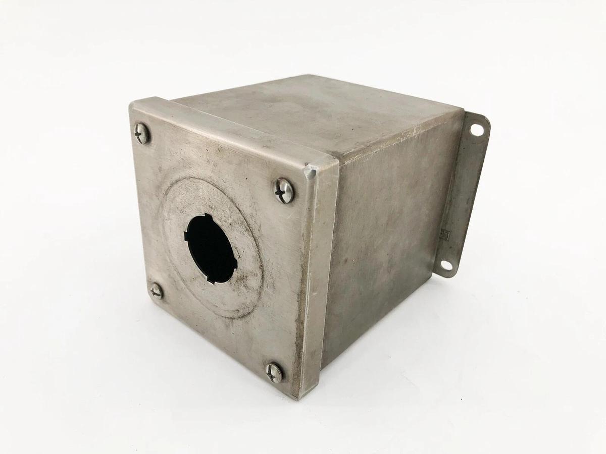 Used Hoffman E1PBXSS Pushbutton Enclosure Stainless Steel 4" x 4.75" x 4"