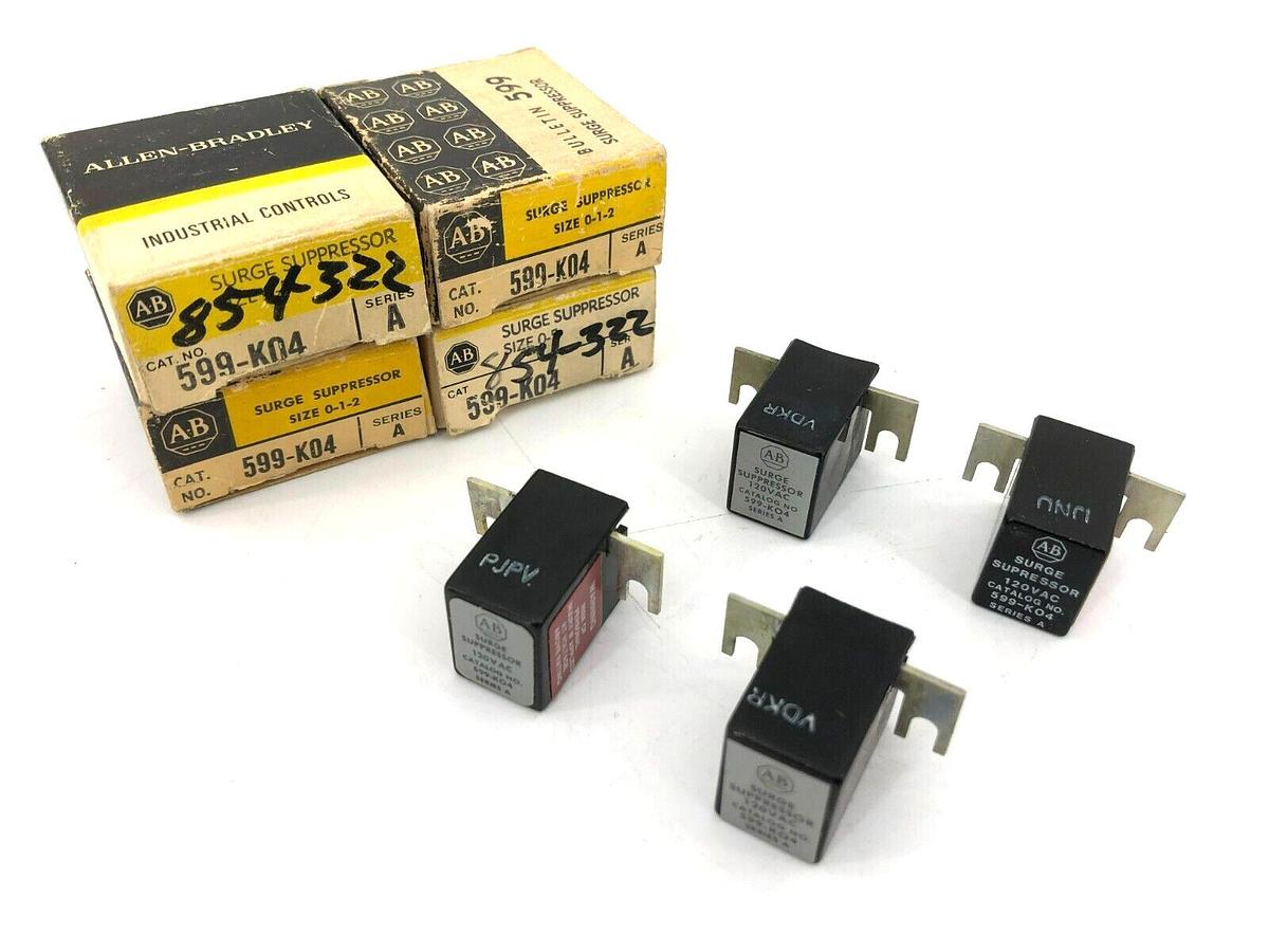 Lot of 4 New AB Allen-Bradley 599-K04 Ser. A Surge Suppressors 120VAC Size 0-2