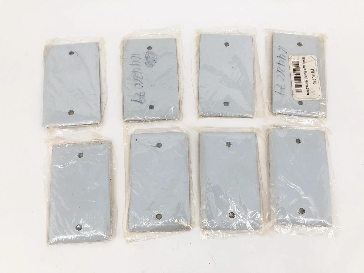 Lot of 8 New Hubbell SS13 Stainless Steel Wallplates 1-Gang Blank - No Box