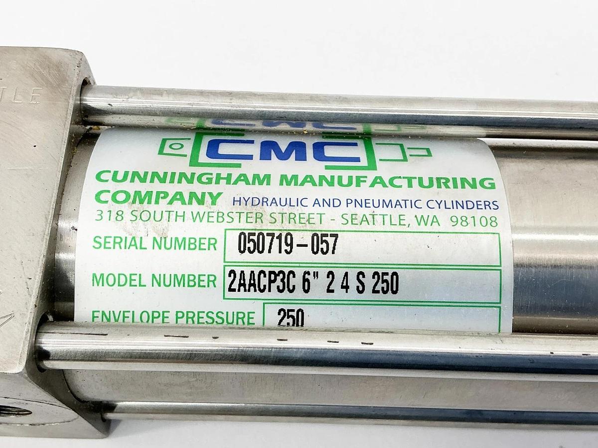 New CMC 2AACP3C 6" 2 4 S 250 Pneumatic Cylinder 250PSI - No Box