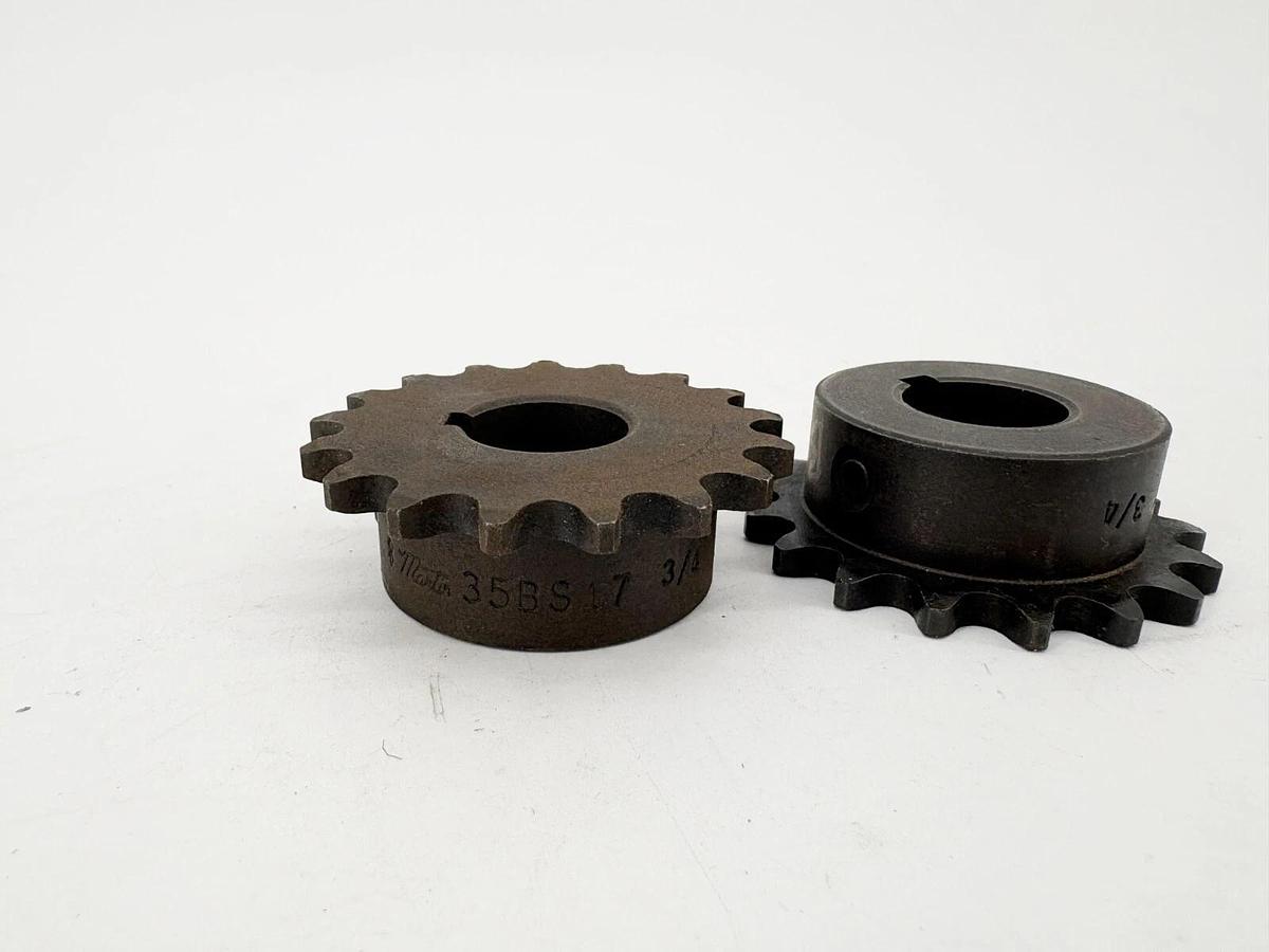Lot of 2 New Martin 35BS17 x 3/4" Finished Bore Sprockets