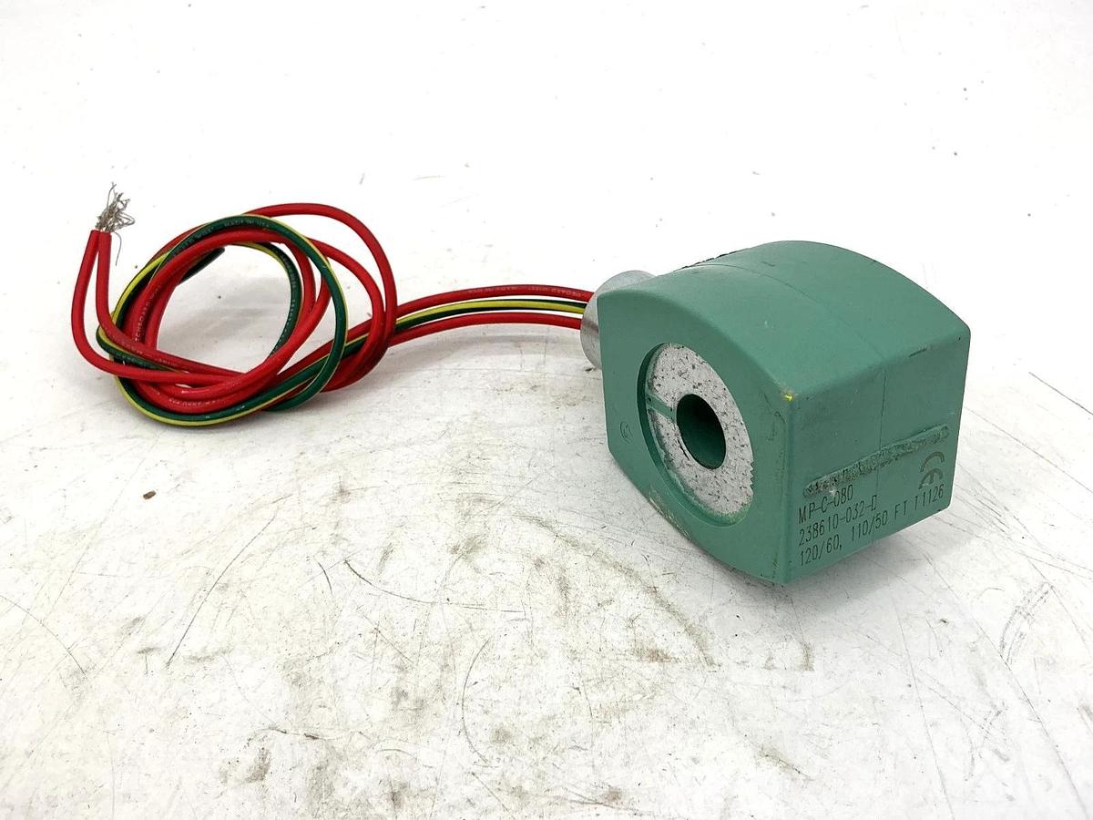 Used Lot of 2 ASCO 238610-032-D Valve Coil 3-Wire 110/120VAC 50/60HZ MP-C-080