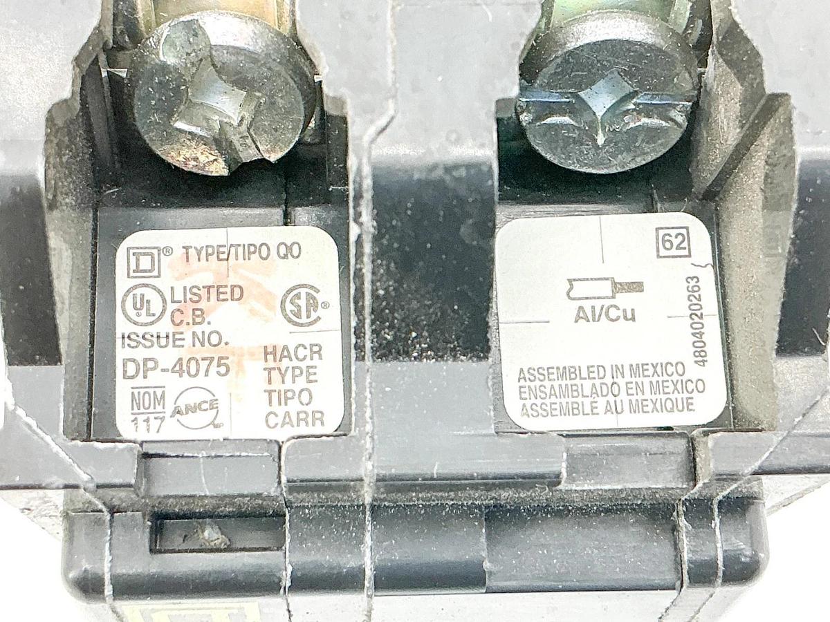Used Lot of 2 Square D QO230 Circuit Breaker 30A 240V 2P Type QO