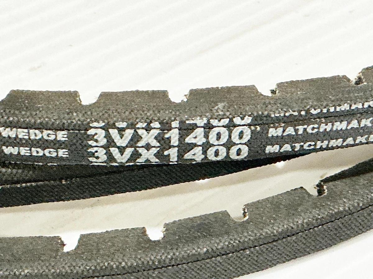 New lot of 2 Continental 3VX1400 HYT Cogged Belt 140" Length 3/8" Width - No Box