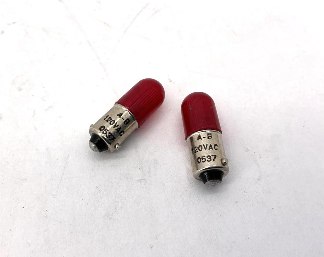 Lot of 2 New Allen Bradley 800T-N320R Replacement LED Pilot Light Red 120VAC