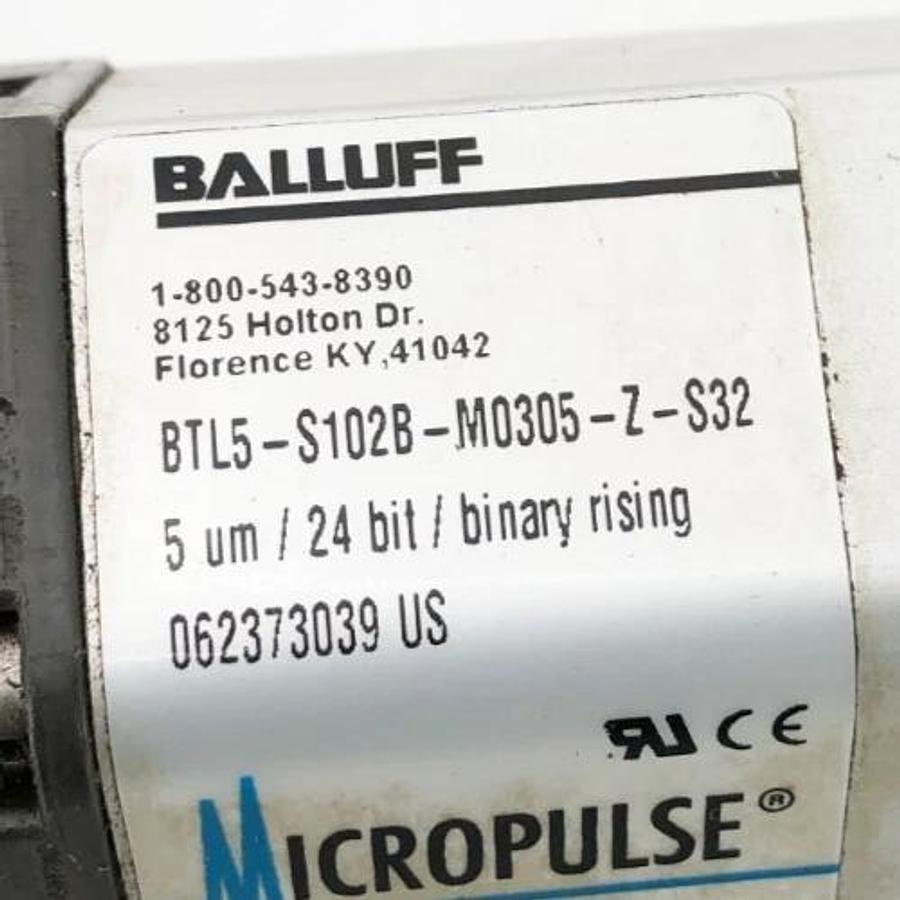 Used Balluff BTL5-S102B-M0305-Z-S32 Linear Transducer 5 μm / 24 bit / binary rising