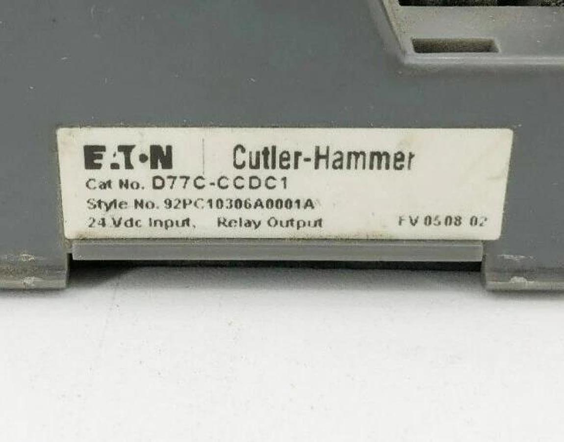 Used Eaton Cutler Hammer D77C-CCDC1 Output Relay Module 24VDC Input