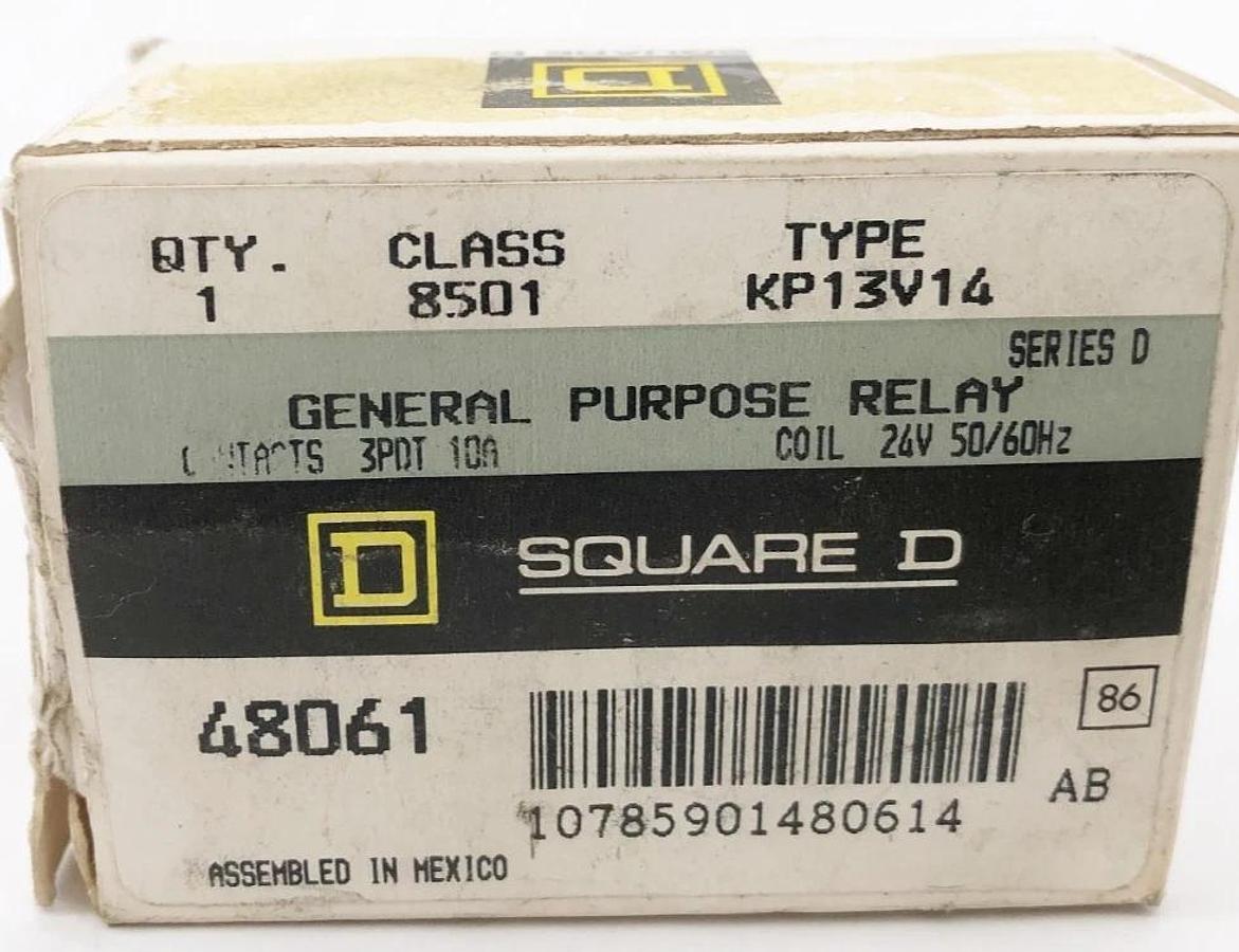 New Square D 8501-KP13V14 Series D General Purpose Relay 3PDT 10A 24V