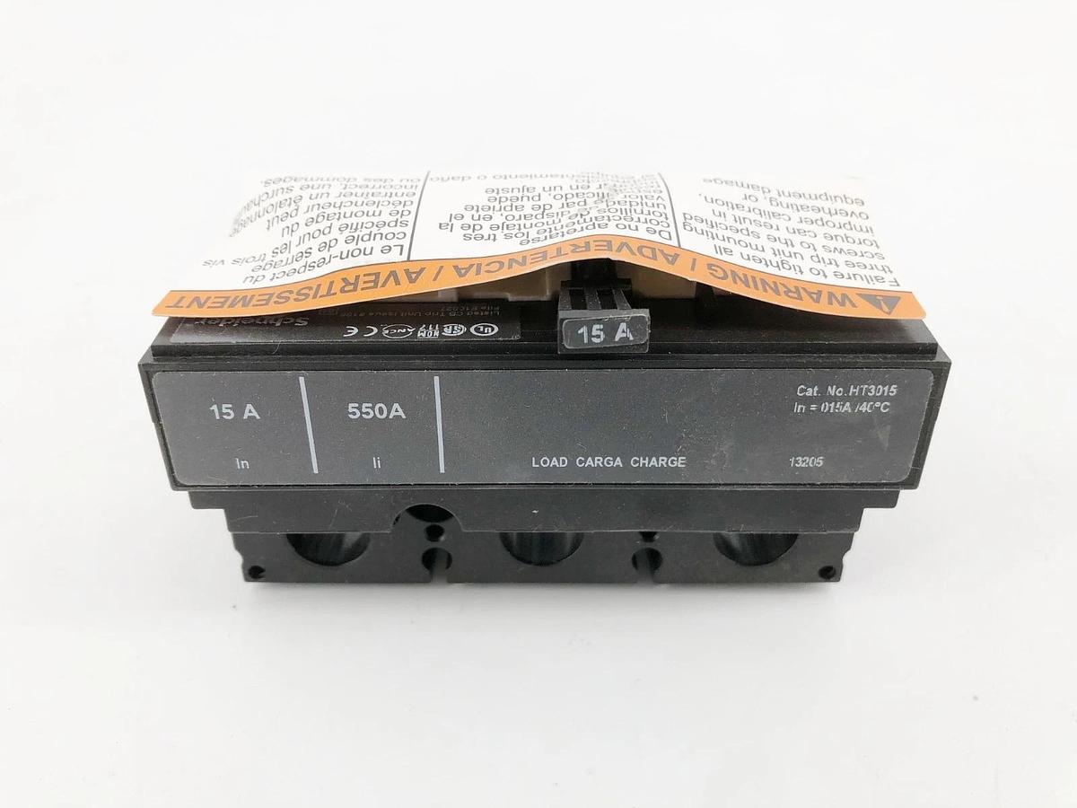New Square D HT3015 H-Frame Trip Unit 15A 600V 3P