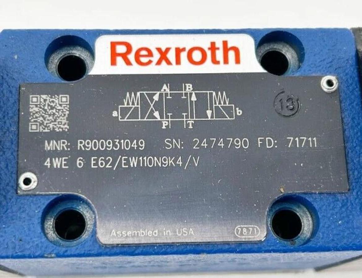 New Rexroth R900931049 Directional Spool Valve 4WE6E62/EW110N9K4/V